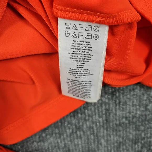 Michael Kors Sleeveless V-Neck Coral Red Gold Hardware Women's Dress MSRP $120 - Picture 10 of 10